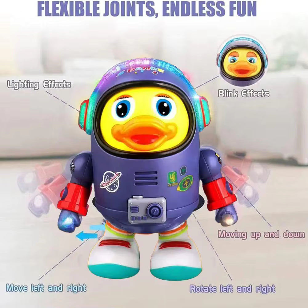 Heat Mass Pillow Musical Dancing Space Duck Toy